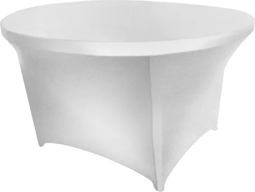Miniatura 147 de Mantel de cóctel de elastano redondo de 24 pulgadas x 30 pulgadas de alto, color negro