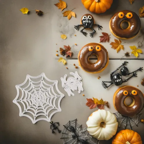 Ciieeo Troqueles de corte de metal de telaraña de Halloween para hacer tarjetas, álbumes de recortes, manualidades grabadas por ti mismo