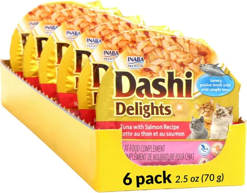 Miniatura 10 de INABA Dashi Delights para gatos, guarnición de pollo desmenuzado con caldo de hojuelas de bonito, complemento de comida para gatos con taurina