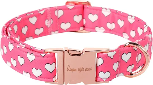 Miniatura 67 de Unique style paws - Collar para perro con hebilla de metal, naranja, duradero, lindo collar para perros pequeños, medianos y grandes