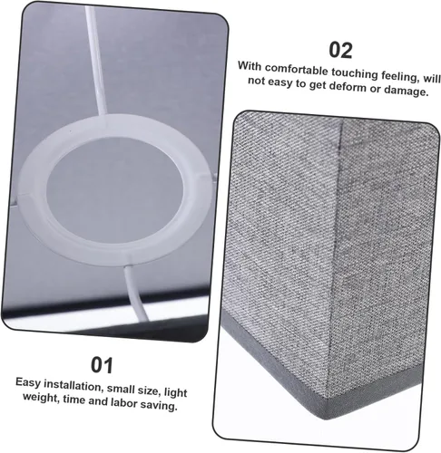 Miniatura 6 de Didiseaon Cubierta de lámpara de pie de lino, pantalla de lino de estilo simple, fácil de instalar para decoración del hogar, familiares y amigos