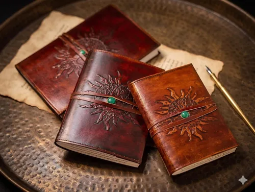 Miniatura 7 de Diario de Cuero Rellenable Papel Rayado SOL Árbol de la Vida Diario de Cuero Hecho a Mano Cuaderno Diario/Encuadernado Bloc Diario para Hombres