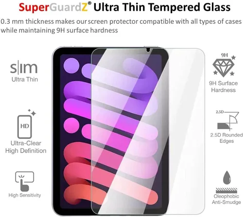 Miniatura 3 de Protector de pantalla para iPad Mini (2024) / iPad Mini 6 (2021), vidrio templado, anti luz azul, protección ocular, HD transparente, antiarañazos