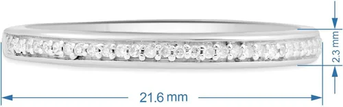 Miniatura 2 de Anillo de aniversario de boda en plata de ley y diamantes.