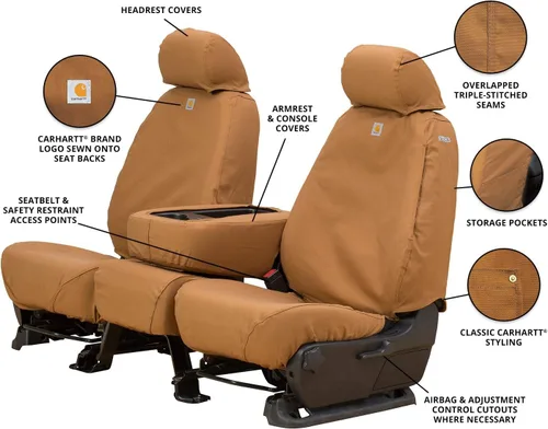 Miniatura 5 de Covercraft Carhartt SeatSaver - Fundas de asiento personalizadas Se adapta a Ford F-250/F-350 1999-2002 Asiento de banco de 1ª fila 40/20/40