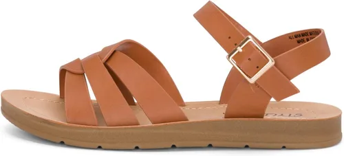 Miniatura 2 de STYLISH S KALI-K Sandalias cómodas de suela acolchada con tiras y puntera abierta para niñas pequeñas