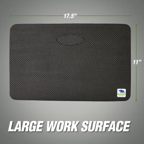 Miniatura 6 de RUGGED RHINO Rodilleras gruesas absorbentes de golpes, soporta hasta 300 libras, protege las rodillas de superficies de hormigón duro, para Negro