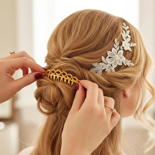 Miniatura 5 de Mabor 12 peines laterales franceses para mujer, juego de peines de clip para el cabello con 3 tamaños, accesorios coloridos para el cabello ABS