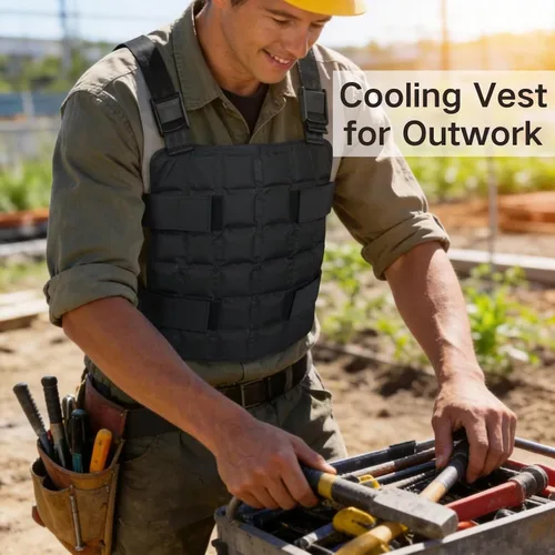 Miniatura 5 de Ice Cooling Vest Neck Cooler for Hot Weather, Reusable Ice Pack Vest with Adjustable Straps, Cold Ice Jacket for Men & Women