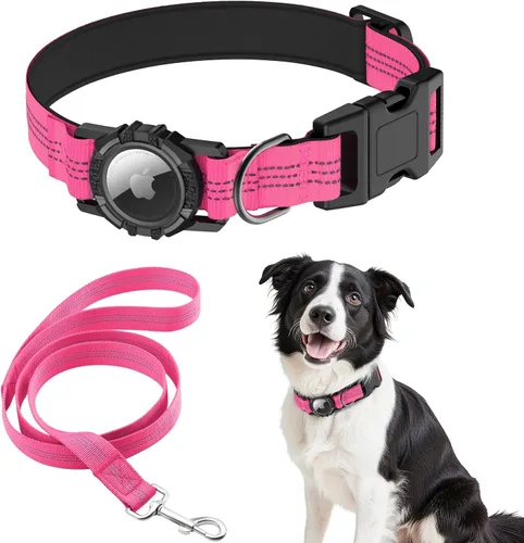 Miniatura 10 de Collar para Perros AirTag, Impermeable IP68 Collares para Perros con Air Tag Integrado Reflectantes, Ultra-Duradero, Cómodo Acolchado, Collares