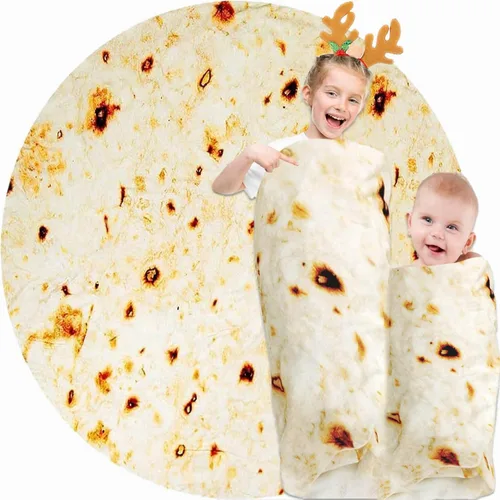 Miniatura 13 de Manta de tortilla de burrito de 85 pulgadas, regalos de elefante blanco para adultos, mantas útiles para mujeres y hombres, fiestas, cosas geniales