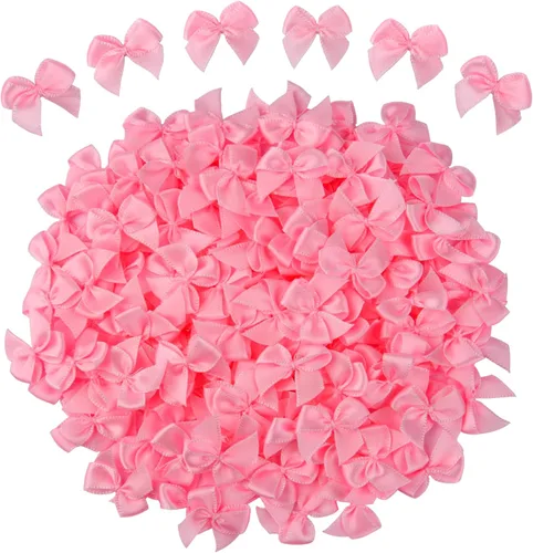 Miniatura 8 de WHQXFDZ 160 lazos de cinta de satén rojos para manualidades, lazos de Navidad para bodas, cumpleaños, árbol de Navidad, manualidades, decoración