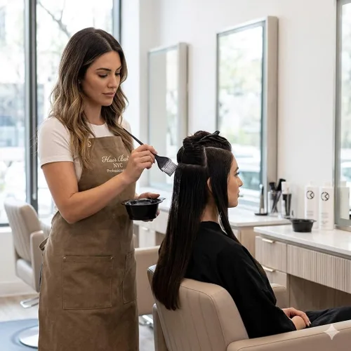 Miniatura 7 de Hair Bar NYC Silk Touch - Tratamiento de queratina de 4.06 fl oz (4.1 fl oz) Tratamiento avanzado de reparación y alisado del cabello Nutrición