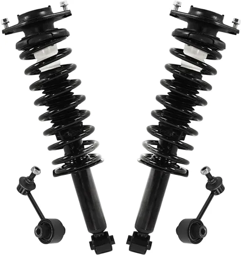 Miniatura 23 de Detroit Axle - Kit de 4 piezas RWD Puntales Delanteros Barras Estabilizadoras para Ford F-150 2021 2022 2023 2024, 2 Puntales con Resorte Helicoidal