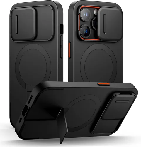 Miniatura 61 de SURITCH - Funda para iPhone 17 Pro Max con cubierta de control de cámara, cubierta para cámara y soporte ajustable, compatible con MagSafe, a prueba