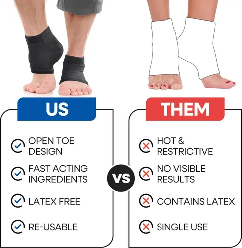 Miniatura 8 de Calcetines hidratantes para hombres y mujeres Tratamiento de talón agrietado con aloe vera Removedor de callos de talón hidratante Calcetines
