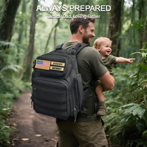 Miniatura 2 de MIRACOL Bolsa de pañales militar al aire libre: mochila de bebé de estilo táctico con bolsillos aislados y cambiador - Esenciales de senderismo