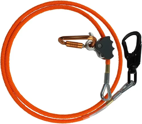 Kit de línea abatible con mejor ajustador de agarre y giro de aluminio, 5/8 pulgadas (8 pies - 15 pies) para aplicaciones de cordón de