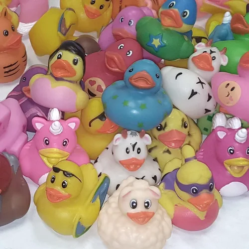 Miniatura 8 de Patos de goma para Jeep Ducking, 50 patos de goma surtidos para juegos de patitos, ducking de Jeeps, cruceros y baño, juego en la piscina, pequeño