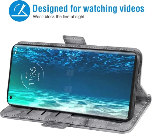 Miniatura 3 de Asuwish Compatible con Moto Edge 5G y protector de pantalla de vidrio templado, accesorios para celda, soporte de ranura para tarjetero, soporte