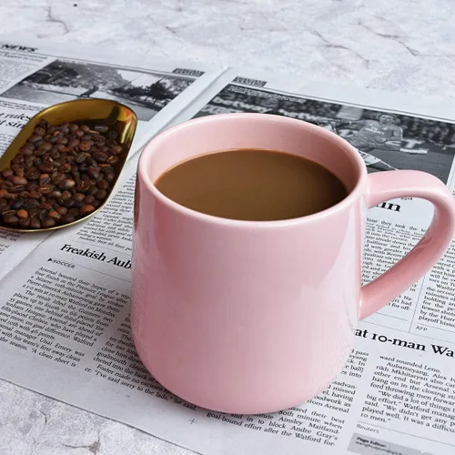 Miniatura 4 de Bosmarlin Juego de 2 tazas de café de cerámica brillante, taza de té para oficina y hogar, 18 onzas, adecuadas para lavavajillas y microondas