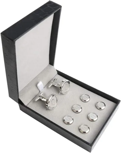 Miniatura 7 de Gemelos y tachuelas para hombre, camisas de esmoquin de negocios, iniciales de boda, alfabeto A-Z, Cobre