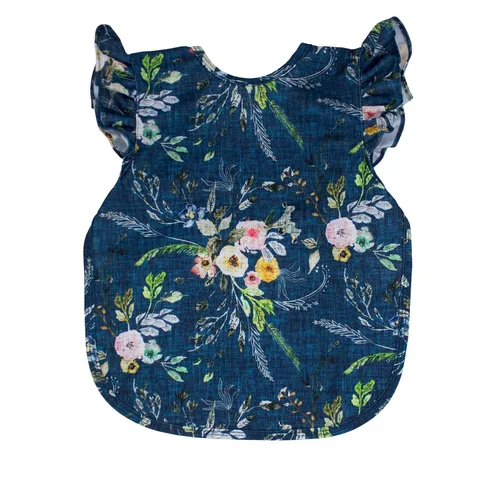 Miniatura 2 de BapronBaby Flutter Boho Floral Bapron – Babero más seguro sin lazo para el cuello para bebés y niños pequeños – Suave impermeable resistente a