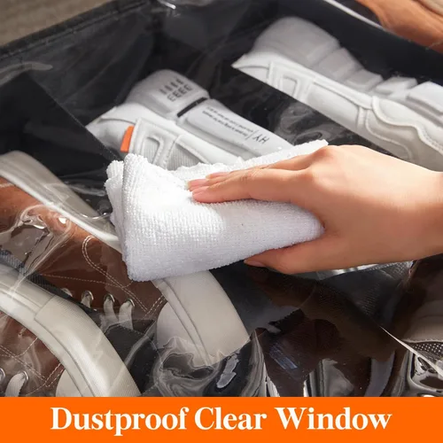 Miniatura 6 de Lifewit Organizador de almacenamiento de zapatos debajo de la cama, 1 paquete (12 celdas de zapatos), caja de contenedor de tela de perfil de 4.3