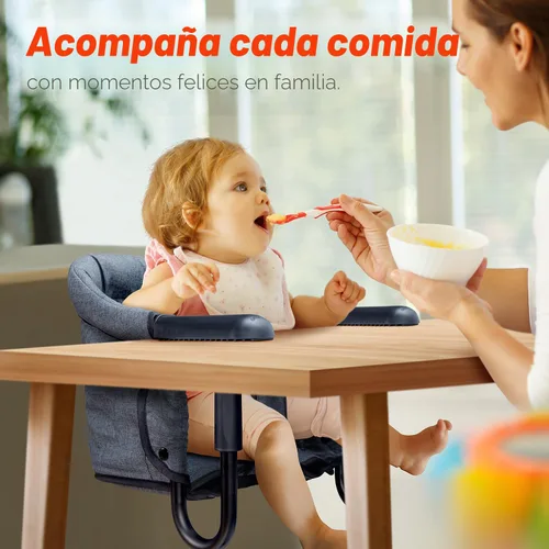 Miniatura 9 de Sillas Colgantes - Portátiles y Plegables para Bebés de 6-36 Meses, Uso Familiar y de Viaje con Bolsa de Transporte (Gris)