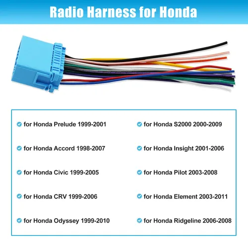 Miniatura 2 de Adaptador de Arnés de Cable de Radio de Coche de Reemplazo para Arnés de Cableado de Estéreo Selecto de Honda y Acura
