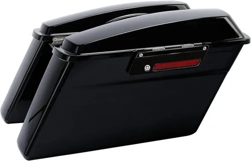 Miniatura 10 de Green-L Alforjas rígidas negro vívido con llaves de pestillo negro y forros compatibles con Harley Touring Road King Street Glide Electra Ultra
