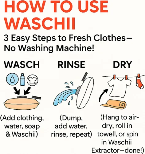 Miniatura 4 de Waschii Pocket-Sized Travel Clothes Washer for Camping, Hostels & Vanlife – Compact, Leakproof, Eco-Friendly – No Power or Sink Needed