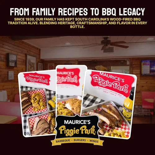 Miniatura 6 de Maurice's Southern Gold Salsa BBQ – Salsa clásica de mostaza Carolina con sabor atrevido – Auténtico aderezo de barbacoa de Carolina del Sur – Ricas