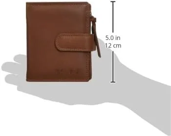 Miniatura 5 de Style n Craft Cartera pequeña de mano para mujer, cartera de cuero de grano completo para mujer, cartera con múltiples tarjeteros, diseño de doble