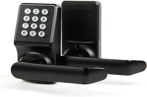 Cerradura de puerta de entrada sin llave, cerradura de puerta con teclado electrónico con asa, cerradura de puerta digital con teclado, tarjeta IC y