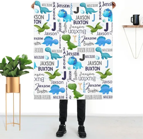 Miniatura 20 de Mantas de bebé personalizadas para niñas y niños con nombre, mantas personalizadas para niños, artículos de bebé personalizados, regalos Elefante