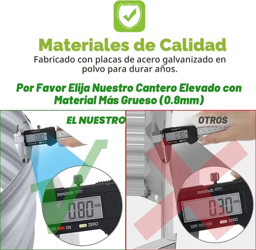 Miniatura 4 de Rakukiri Jardinera elevada con certificación GRS galvanizada para exteriores, maceta ovalada de metal resistente a la putrefacción de 6.5 pies, 1