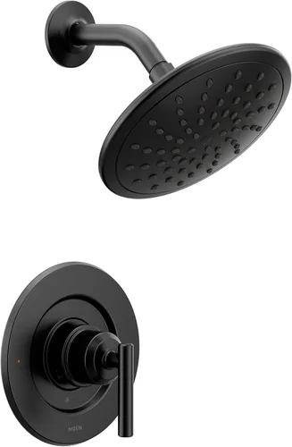 Miniatura 2 de Moen Gibson Posi-Temp T3002EPBL - Molde de ducha moderno de equilibrio de presión con cabezal de ducha de lluvia ecológico de 8 pulgadas, requiere