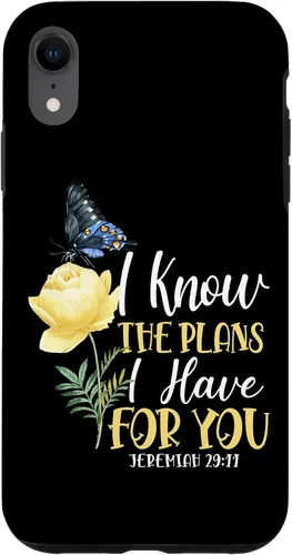 Miniatura 25 de Christian Bible Verse Butterfly Rose Flower Jeremiah 29:11 Case for iPhone 17