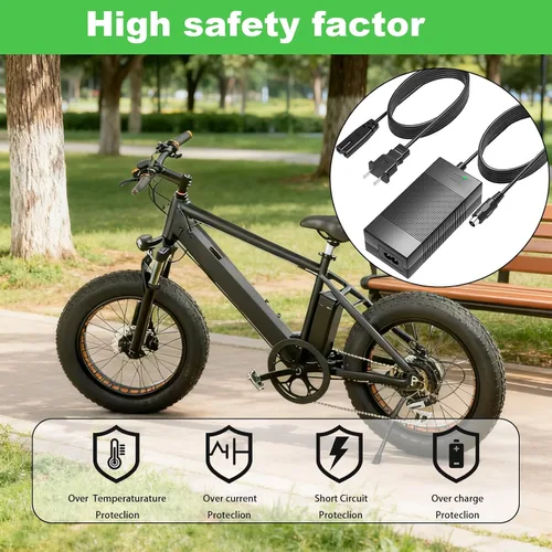 Miniatura 6 de Cargador de 42 V para batería de iones de litio Nakto de 36 V con enchufe RCA compatible con cable adaptador de alimentación de batería Nakto de 36 V