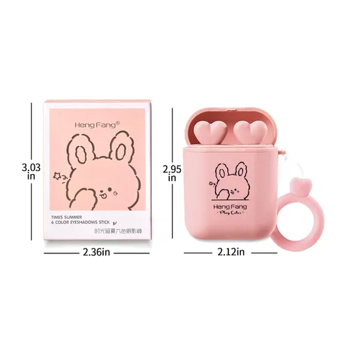 Miniatura 8 de 2 unids/set mate crema nude doble colores sombra lápiz de ojos, brillo degradado alto pigmento sombra de ojos maquillaje de larga duración