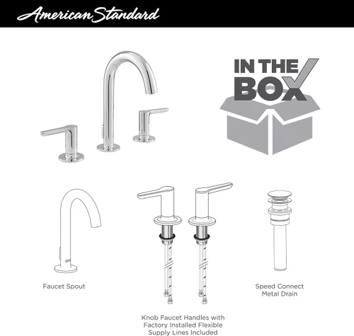 Miniatura 4 de American Standard 7105801.002 Studio S - Grifo de baño con manijas de palanca, cromo pulido