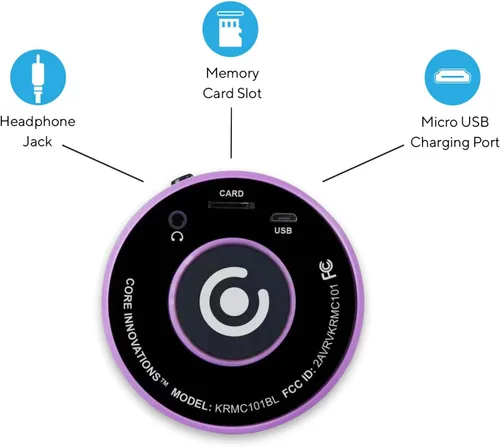 Miniatura 9 de Micrófono de karaoke inalámbrico Bluetooth con altavoces incorporados + grabación HD, micrófono portátil de mano Lila