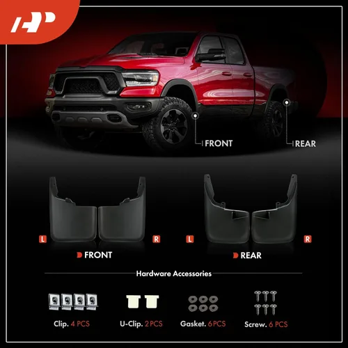Miniatura 4 de A-Premium Juego de 4 guardabarros con kit de herramientas compatibles con Ford F-250 F-350 F-450 F-550 Super Duty, 2011-2016, Pickup