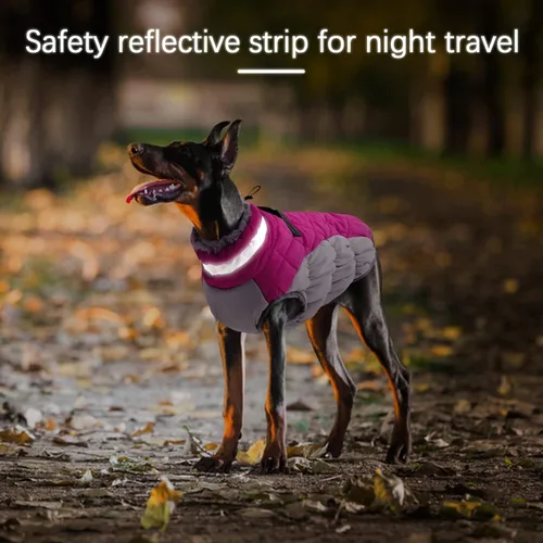 Miniatura 3 de Abrigo para Perro Pequeño, Chaquetas para Perros Pequeños, Chaqueta de Invierno Cálida, Abrigo para Cachorro con Arnés Incorporado, Chaqueta Rosado