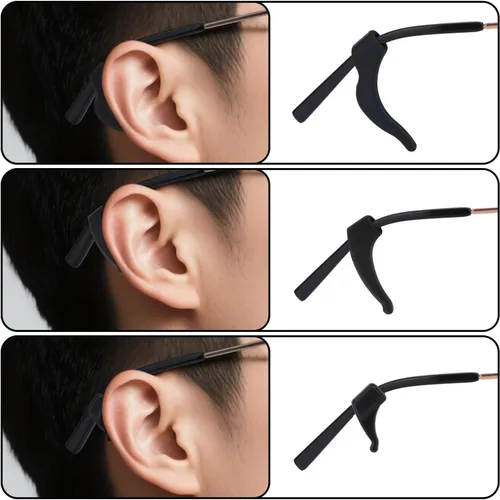 Miniatura 6 de Gosknor 30 pares de agarraderas para las orejas, almohadillas antideslizantes de silicona para las orejas, cómodos ganchos para las orejas, puntas