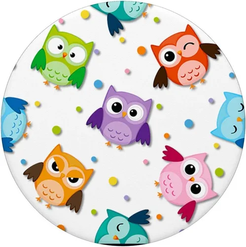 Miniatura 3 de Buho Horned Nocturnal Barn Bird Animal Manchado Negro PopSockets PopGrip: agarre intercambiable para teléfonos y tabletas