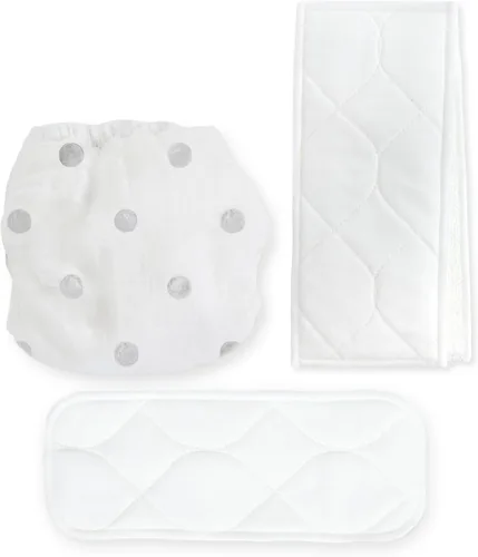 Miniatura 16 de SmartNappy - Muselina de algodón de Amazing Baby, funda híbrida para pañales de tela NextGen + 1 inserto reutilizable bi-fold + 1 refuerzo Mini