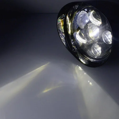Miniatura 5 de 5 3/4 pulgadas bala delantero motocicleta brillante negro LED visera superior 0.394 in Tri Bar 5.75 "para Harley Sportster Dyna Softail Bobber