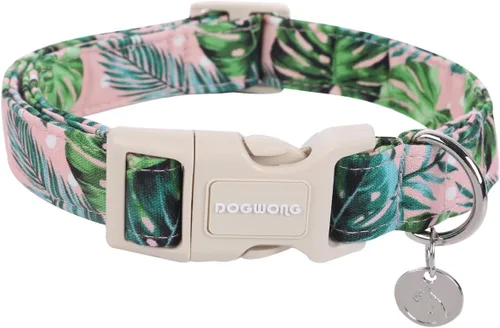 Miniatura 18 de DOGWONG Collar de perro de San Valentín, collar de perro con estampado de corazones para perros grandes, lindos collares de primavera, hembra